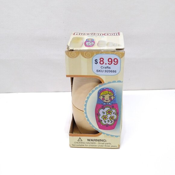 AMAV Ltd. Russian Doll Set Paint & Decorate 6 Nested Dolls Ready To Paint - Picture 1 of 8